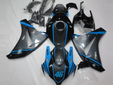 Grey Blue Matte Black Motul 46 2008-2011 Honda CBR1000RR Motorcycle Fairings