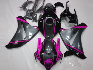 Grey Pink Matte Black Motul 46 2008-2011 Honda CBR1000RR Motorcycle Fairings
