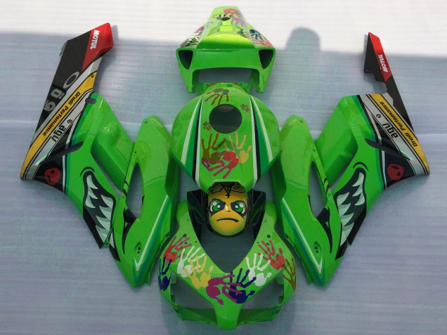 Green Yellow Black Red Shark 2004-2005 Honda CBR1000RR Motorcycle Fairings