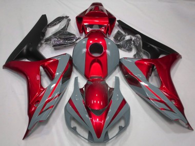 Nardo Grey Red Matte Black 2006-2007 Honda CBR1000RR Motorcycle Fairings