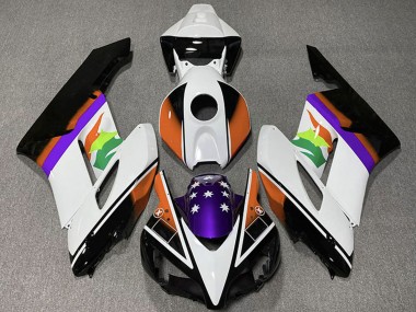 White Orange Purple Glossy Black Star 2004-2005 Honda CBR1000RR Motorcycle Fairings