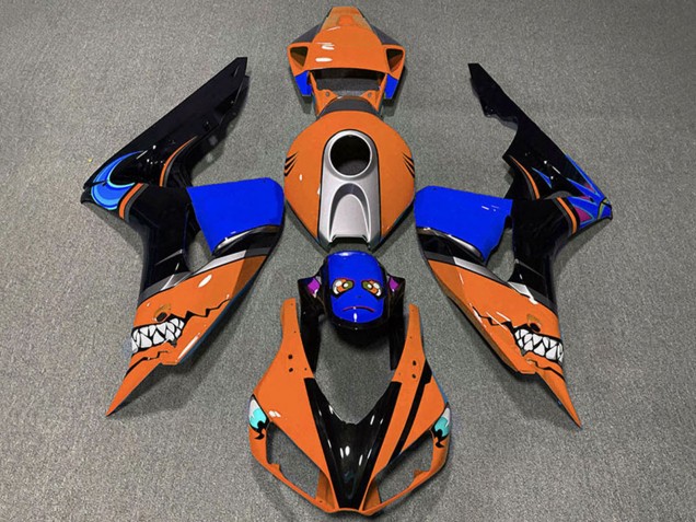 Orange Silver Blue Glossy Black Shark 2006-2007 Honda CBR1000RR Motorcycle Fairings