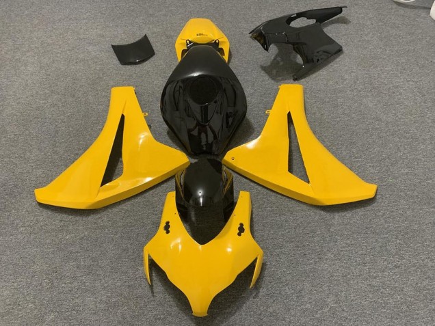 Yellow Glossy Black 2008-2011 Honda CBR1000RR Motorcycle Fairings