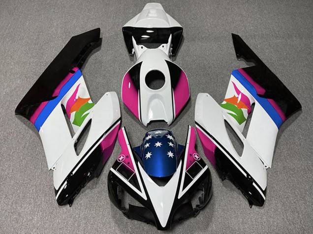 White Pink Blue Glossy Black Star 2004-2005 Honda CBR1000RR Motorcycle Fairings