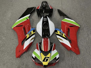 White Red Green Yellow Glossy Black 6 2004-2005 Honda CBR1000RR Motorcycle Fairings