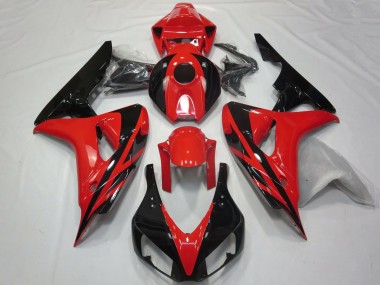 Red Glossy Black OEM Style No Decals 2006-2007 Honda CBR1000RR Motorcycle Fairings