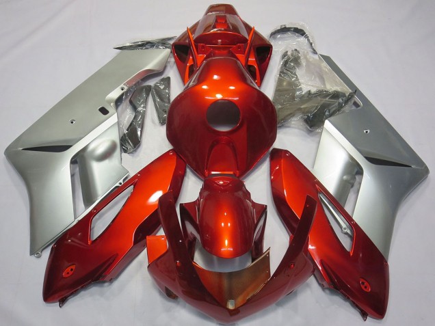 Silver Red 2004-2005 Honda CBR1000RR Motorcycle Fairings