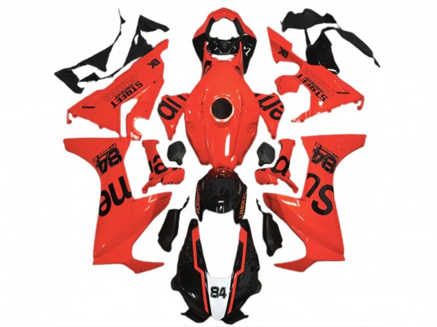 Red Glossy Black Street Flava 2017-2023 Honda CBR1000RR Motorcycle Fairings