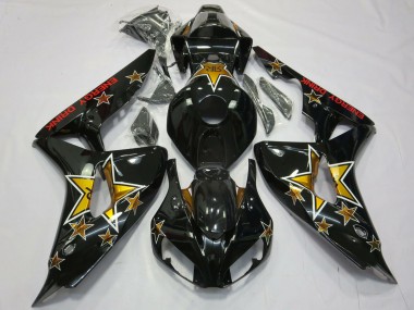 Glossy Black Star Energy Drink 2006-2007 Honda CBR1000RR Motorcycle Fairings