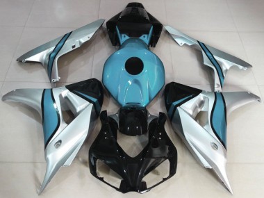 Silver Light Blue Glossy Black 2006-2007 Honda CBR1000RR Motorcycle Fairings