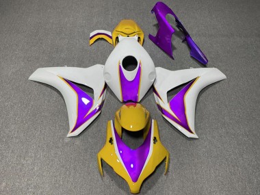 White Yellow Purple 2008-2011 Honda CBR1000RR Motorcycle Fairings