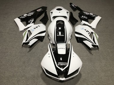 White Glossy Black 2013-2023 Honda CBR600RR Motorcycle Fairings