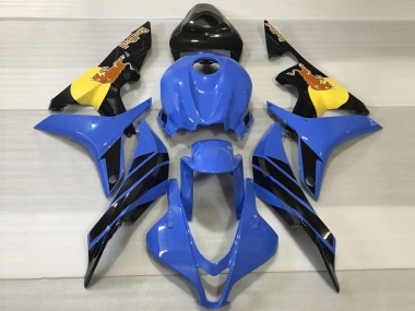 Blue Yellow Glossy Black Red Bull 2007-2008 Honda CBR600RR Motorcycle Fairings