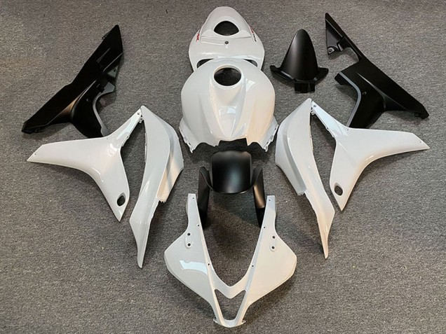 White Matte Black 2007-2008 Honda CBR600RR Motorcycle Fairing