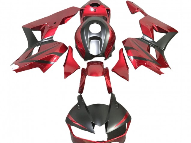 Deep Red Matte Black 2013-2023 Honda CBR600RR Motorcycle Fairings