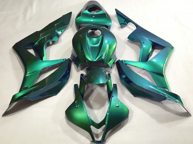 Emerald Green Plain 2007-2008 Honda CBR600RR Motorcycle Fairings