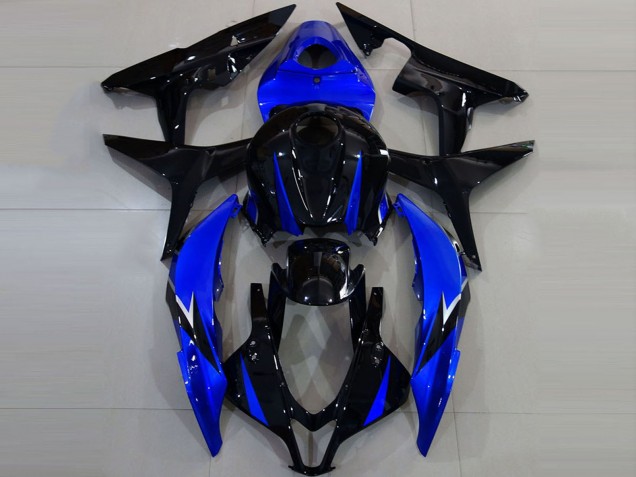 Blue Glossy Black 2007-2008 Honda CBR600RR Motorcycle Fairings