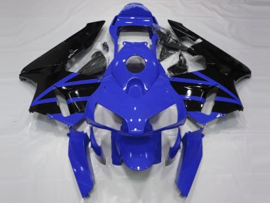 Blue Glossy Black Stripe 2003-2004 Honda CBR600RR Motorcycle Fairings