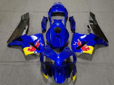 Blue Yellow Glossy Black Red Bull 2003-2004 Honda CBR600RR Motorcycle Fairings