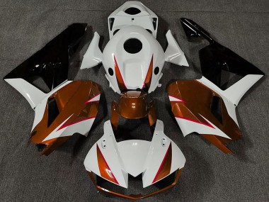 White Dark Orange Glossy Black 2013-2023 Honda CBR600RR Motorcycle Fairings