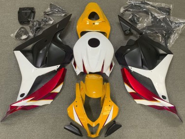 White Red Yellow Matte Black 2009-2012 Honda CBR600RR Motorcycle Fairings
