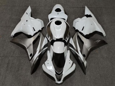 White Silver Glossy Black 2009-2012 Honda CBR600RR Motorcycle Fairings
