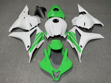 White Green Stripe 2009-2012 Honda CBR600RR Motorcycle Fairings