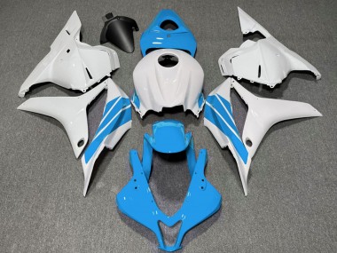 White Light Blue Stripe 2009-2012 Honda CBR600RR Motorcycle Fairings