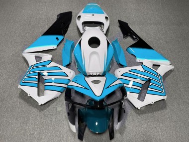 White Light Blue Wings 2005-2006 Honda CBR600RR Motorcycle Fairings