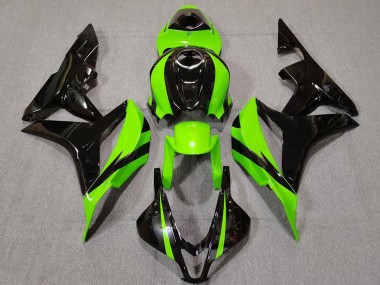 Green Glossy Black 2007-2008 Honda CBR600RR Motorcycle Fairing
