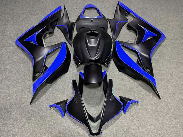 Blue Matte Black 2007-2008 Honda CBR600RR Motorcycle Fairings