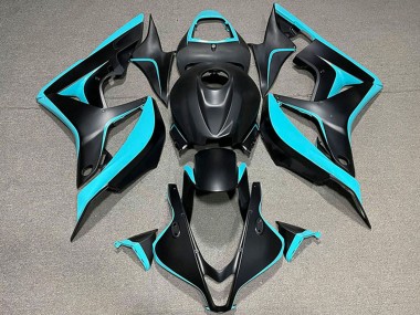 Cyan Blue Matte Black 2007-2008 Honda CBR600RR Motorcycle Fairing