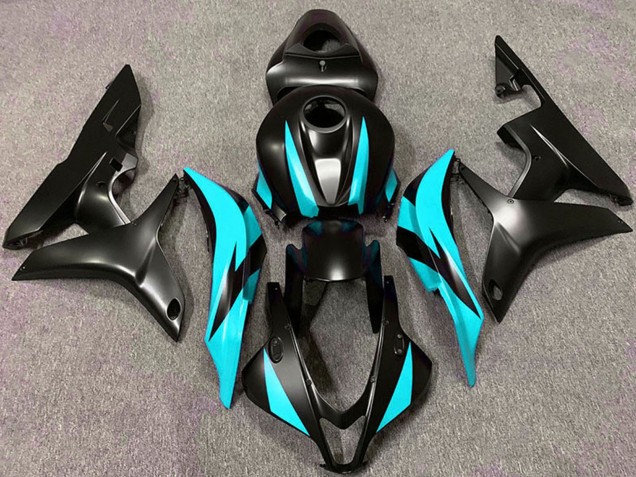 Cyan Blue Matte Black 2007-2008 Honda CBR600RR Motorcycle Fairings