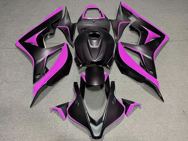 Pink Matte Black 2007-2008 Honda CBR600RR Motorcycle Fairings