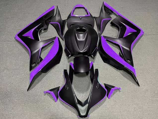 Purple Matte Black 2007-2008 Honda CBR600RR Motorcycle Fairings