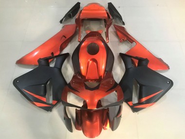 Orange Matte Black 2003-2004 Honda CBR600RR Motorcycle Fairings