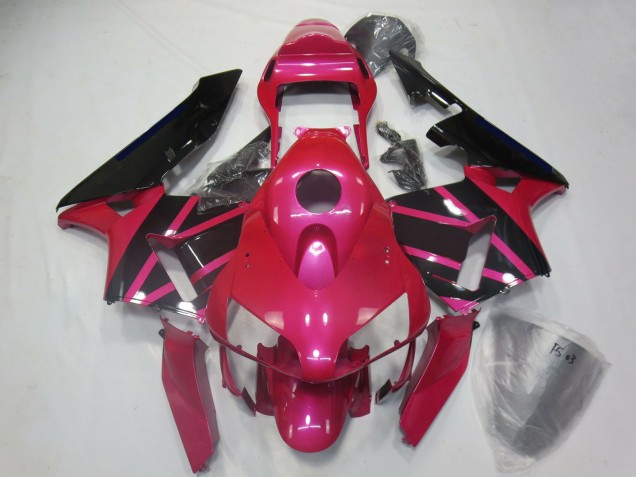 Pink Glossy Black 2003-2004 Honda CBR600RR Motorcycle Fairings