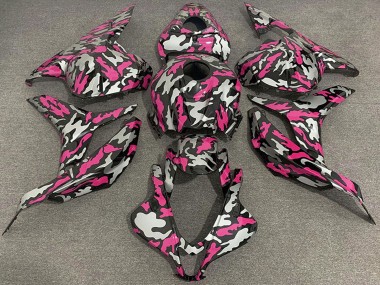 Pink Silver Camouflage 2009-2012 Honda CBR600RR Motorcycle Fairings
