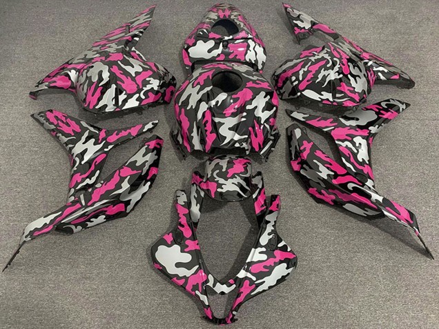 Pink Silver Camouflage 2009-2012 Honda CBR600RR Motorcycle Fairings