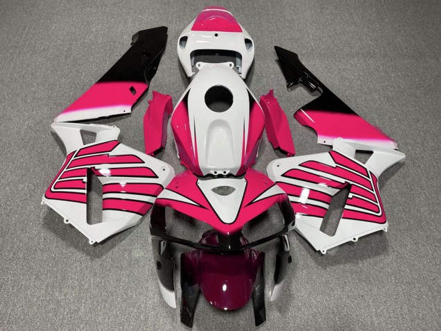 White Pink Wings 2005-2006 Honda CBR600RR Motorcycle Fairings