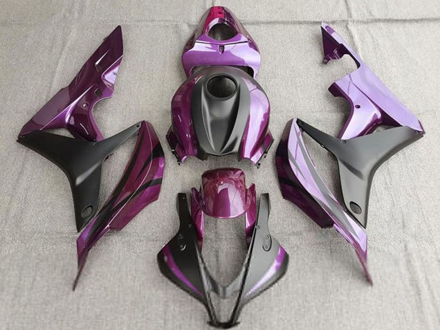Purple Matte Black 2007-2008 Honda CBR600RR Motorcycle Fairing