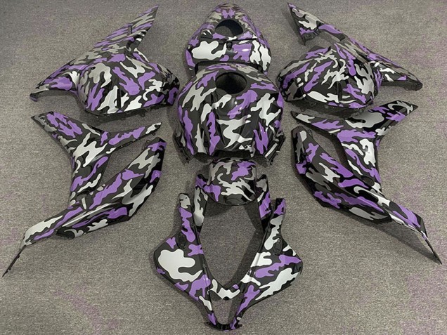 Purple Silver Camouflage 2009-2012 Honda CBR600RR Motorcycle Fairings