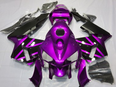 Purple Glossy Black Design 2005-2006 Honda CBR600RR Motorcycle Fairings