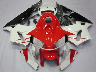 White Red Black 2005-2006 Honda CBR600RR Motorcycle Fairings