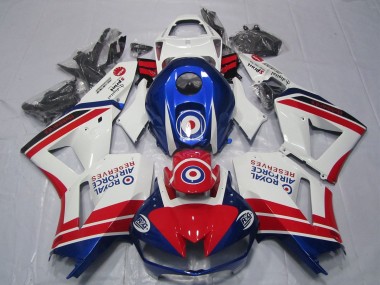 White Red Blue Royal Air Force 2013-2023 Honda CBR600RR Motorcycle Fairings