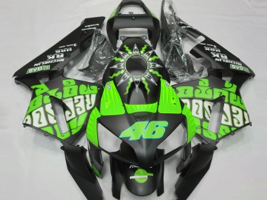Green Glossy Black Rossi Repsol 2003-2004 Honda CBR600RR Motorcycle Fairings