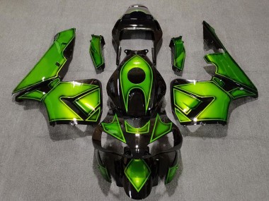 Green Glossy Black 2003-2004 Honda CBR600RR Motorcycle Fairings