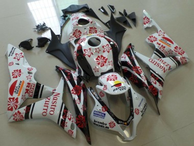 White Red Black Nastro Azzurro 2007-2008 Honda CBR600RR Motorcycle Fairings