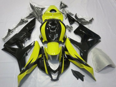 Yellow Glossy Black OEM Style 2007-2008 Honda CBR600RR Motorcycle Fairings