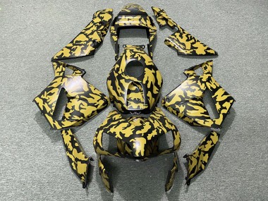 Yellow Black Camouflage 2003-2004 Honda CBR600RR Motorcycle Fairings
